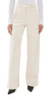 Another Tomorrow Carpenter Denim Wide Leg Pants In Ecru