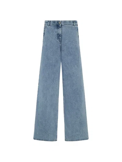 Another Tomorrow Carpenter Wide-leg Jeans In Blue