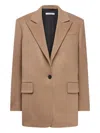 Another Tomorrow Cashmere Blazer In Brown
