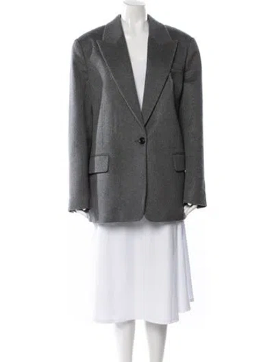 Pre-owned Another Tomorrow Cashmere Blazer In Gray