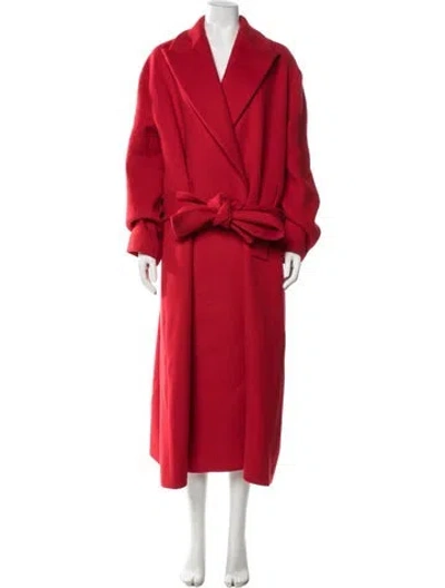 Pre-owned Another Tomorrow Cashmere Coat In Red