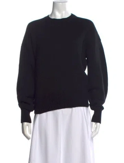 Pre-owned Another Tomorrow Cashmere Crew Neck Sweater In Black