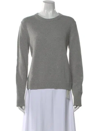 Pre-owned Another Tomorrow Cashmere Crew Neck Sweater In Gray