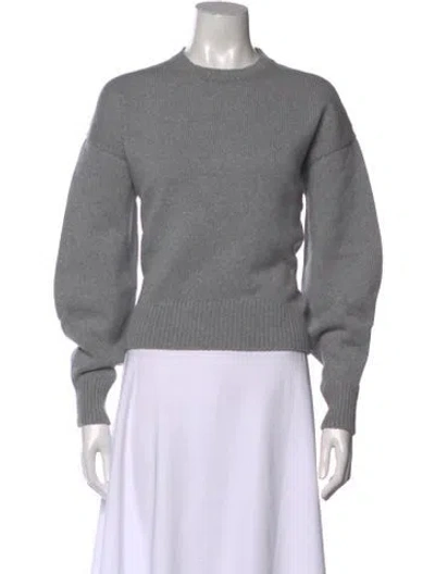 Pre-owned Another Tomorrow Cashmere Crew Neck Sweater In Gray