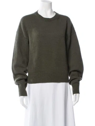 Pre-owned Another Tomorrow Cashmere Crew Neck Sweater In Green