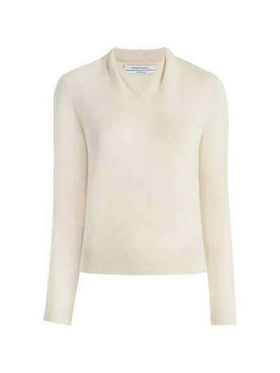 Another Tomorrow Cashmere Draped-neck Sweater In Neutral