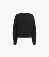 Another Tomorrow Cashmere Knit Sweatshirt In Black
