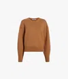 Another Tomorrow Cashmere Knit Sweatshirt In Camel