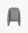 Another Tomorrow Cashmere Knit Sweatshirt In Heather Grey