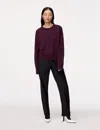Another Tomorrow Women's Cashmere & Wool Crewneck Sweater In Maroon