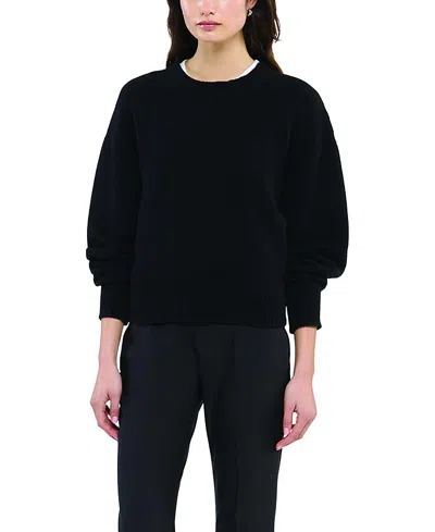 ANOTHER TOMORROW CASHMERE KNIT SWEATSHIRT