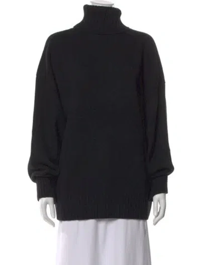 Pre-owned Another Tomorrow Cashmere Turtleneck Sweater In Black