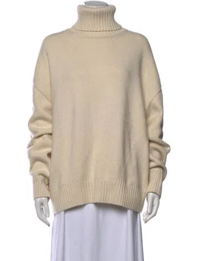 Pre-owned Another Tomorrow Cashmere Turtleneck Sweater In Neutrals