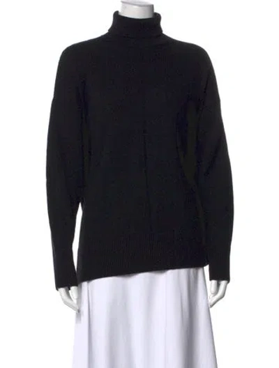 Pre-owned Another Tomorrow Cashmere Turtleneck Sweater W/ Tags In Black