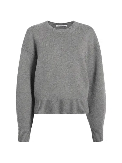 Another Tomorrow Cashmere And Wool-blend Sweater In Heather Grey