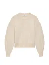 Another Tomorrow Cashmere Knit Sweatshirt In Ivory