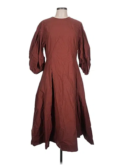 Pre-owned Another Tomorrow Casual Dress In Brown