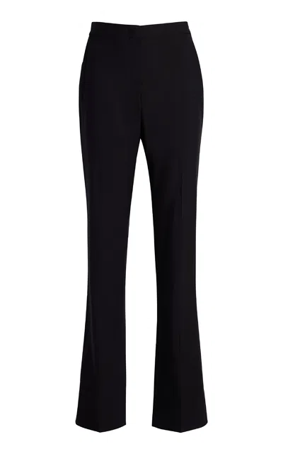 Another Tomorrow Merino Wool Classic Trousers In Black