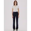 Another Tomorrow Merino Wool Classic Trousers In Navy