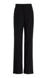 Another Tomorrow Classic Wool Trousers In Black