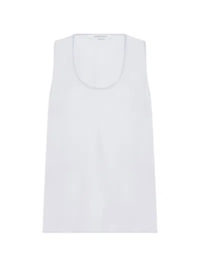 Another Tomorrow Cocoon Silk Top In Blue