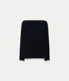Another Tomorrow Compact Cutout Knit Top In Black