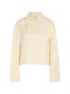 Another Tomorrow Concealed-fastening Jacket In White