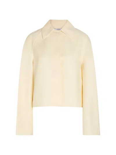 Another Tomorrow Concealed-fastening Jacket In White