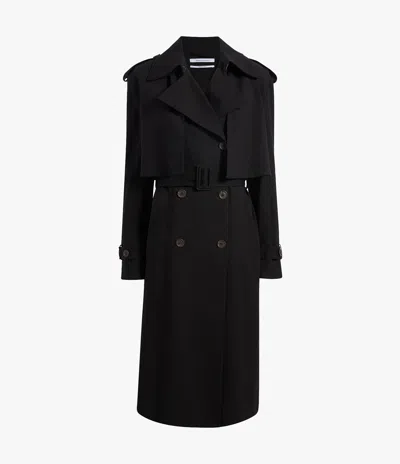 Another Tomorrow Convertible Trench In Black