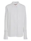 Another Tomorrow Oversized Linen Shirt In White