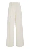 Another Tomorrow Cotton Wide-leg Pants In Off-white