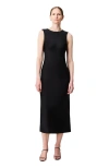 Another Tomorrow Cowl Back Sheath In Black