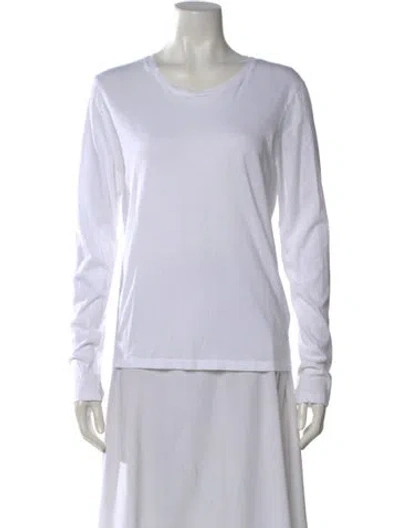 Pre-owned Another Tomorrow Crew Neck Long Sleeve T-shirt In Gray