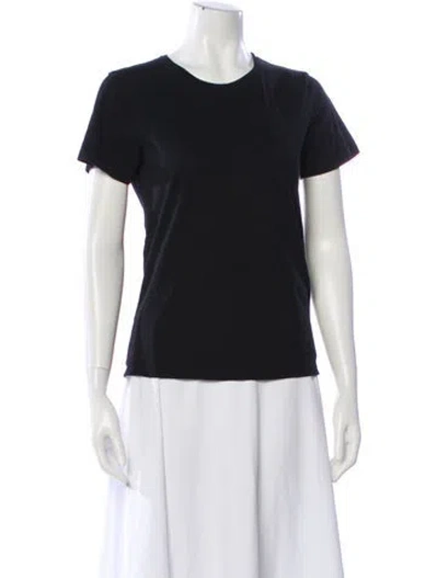 Pre-owned Another Tomorrow Crew Neck Short Sleeve T-shirt In Black