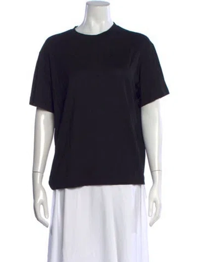 Pre-owned Another Tomorrow Crew Neck Short Sleeve T-shirt In Black