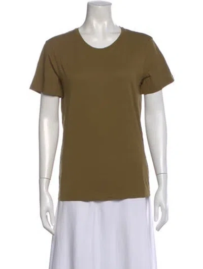 Pre-owned Another Tomorrow Crew Neck Short Sleeve T-shirt In Brown