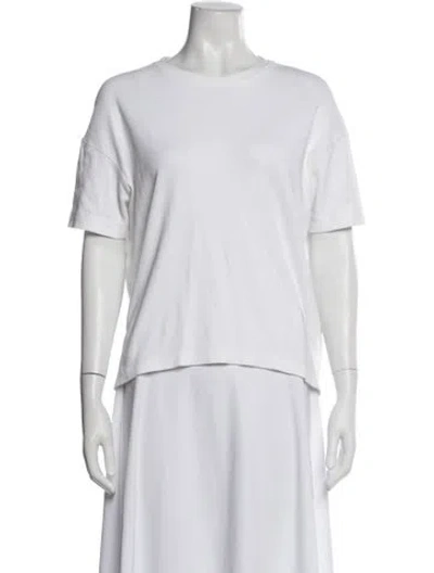 Pre-owned Another Tomorrow Crew Neck Short Sleeve T-shirt In White