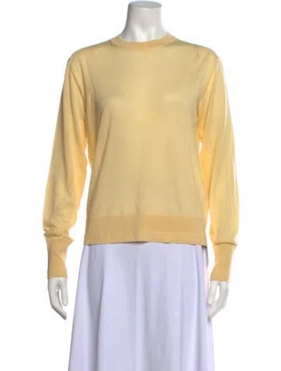 Pre-owned Another Tomorrow Crew Neck Sweater In Neutrals