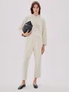 Another Tomorrow Cropped Hoodie In Parchment