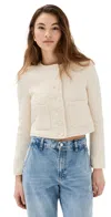 Another Tomorrow Cropped Cotton-tweed Jacket In Cream