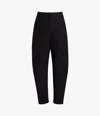 Another Tomorrow Curved Cargo Pant In Black