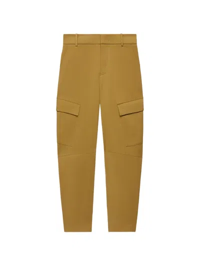 Another Tomorrow Curved Cargo Pants In Brown