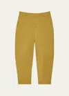 Another Tomorrow Curved Chino Cropped Pants In Thyme