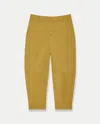 Another Tomorrow Curved Chino Cropped Pants In Thyme