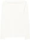 Another Tomorrow Compact Cutout Knit Top In Neutral