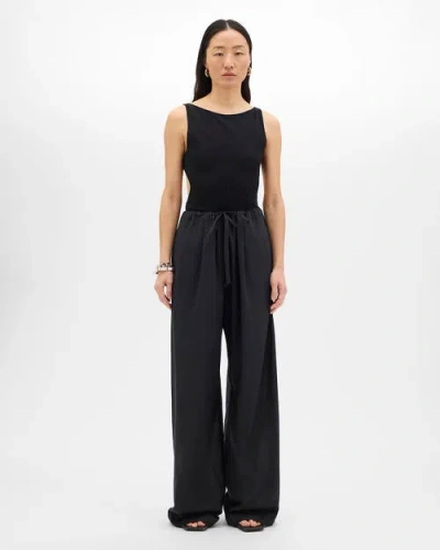 Another Tomorrow Cutout Tank In Black