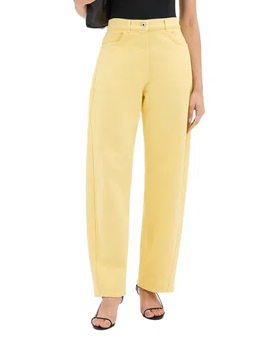 Another Tomorrow Denim Curved Pant In Yellow