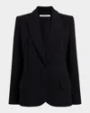 Another Tomorrow Doppio Tailored Blazer Jacket In Black