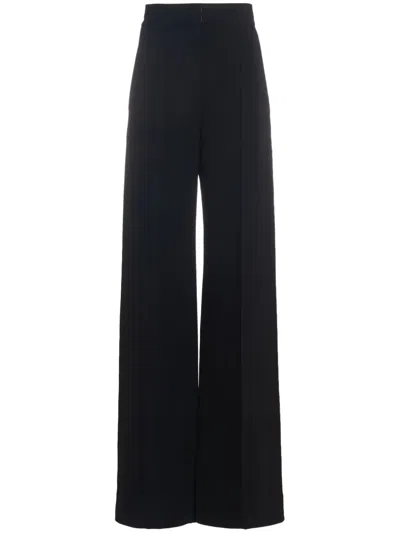 Another Tomorrow Doppio Wide Leg Pant In Black