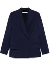 Another Tomorrow Doppelreihiger Blazer In Blau